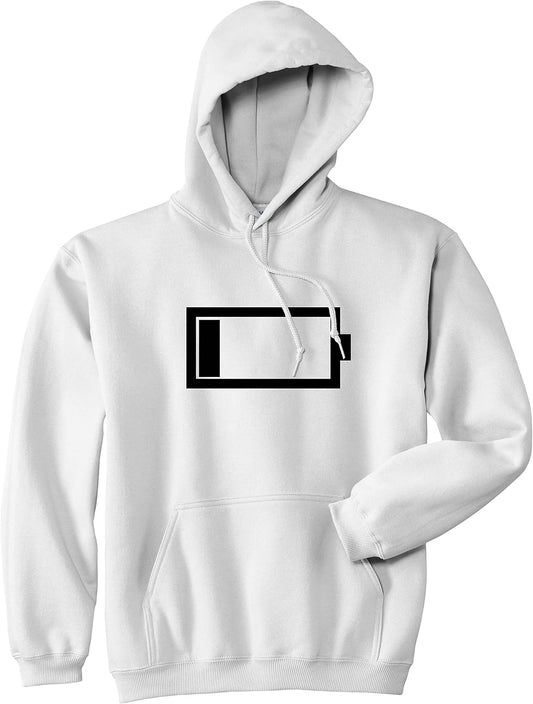 Low Battery Cell Phone Meme Mens Pullover Hoodie Hoody